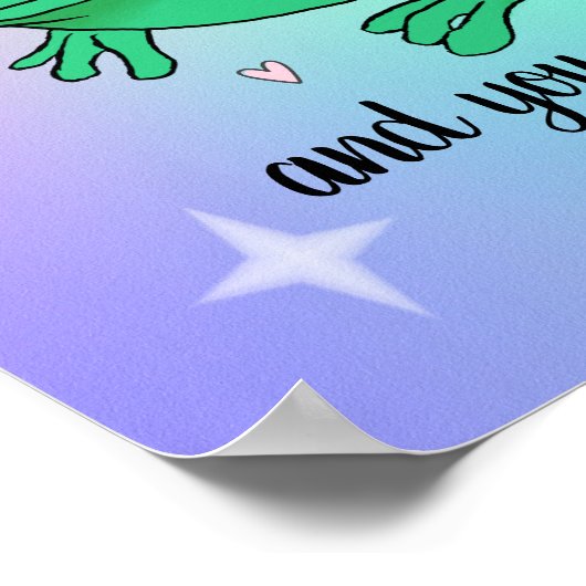 Poster Vous Êtes Valide Happy Cute Supportive Rainbow Fro (Coin)