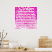 Poster Vous êtes Véritable message inspirant de Divine (Cuisine)