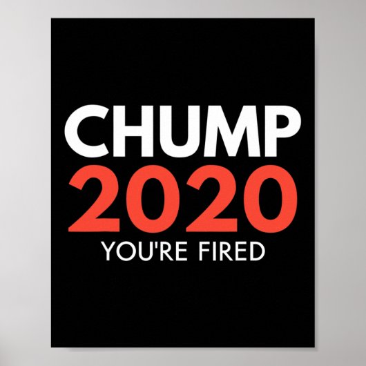 Poster Vous êtes viré - Trump perdant de l'élection de dé (Devant)