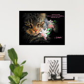 Poster Vous Existez Pour Love Cat Haiku (Bureau à domicile)