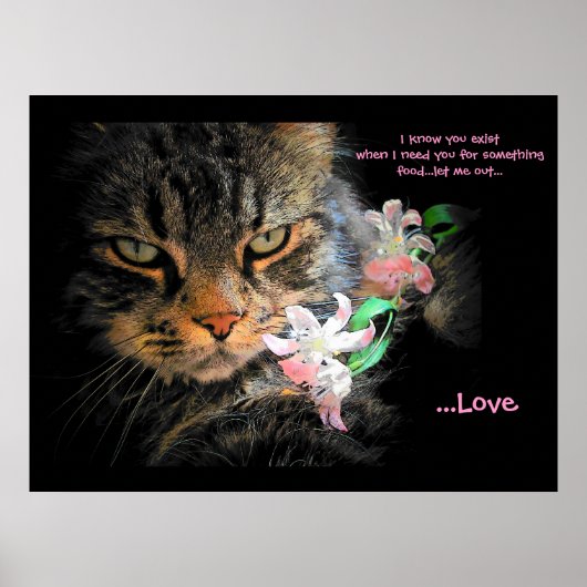 Poster Vous Existez Pour Love Cat Haiku (Devant)