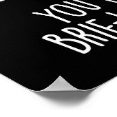 Poster Vous Feta Brie lieve It Funny Cheese Pun Dark BG (Coin)