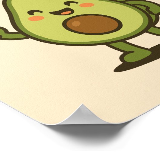 Poster Vous Guac Mon Monde. Cute Funny Kawaii Avocado Pun (Coin)