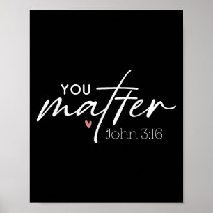 Poster Vous Jean 3 16 Verset Biblique Citation Foi Chréti