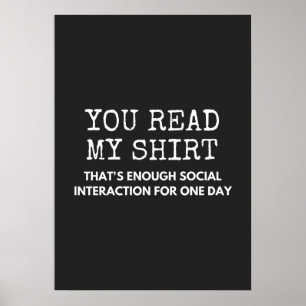 Poster vous lisez mes thés assez d'interaction sociale