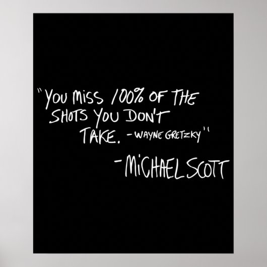 Poster Vous manquez 100 des chaussures que vous ne prenez (Devant)