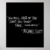 Poster Vous manquez 100 des chaussures que vous ne prenez (Devant)