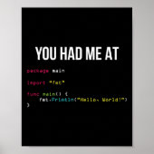Poster Vous m'avez eu à Hello World Coding Cool Gaming Ch (Devant)