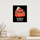 Poster Vous M'Avez Eu À Jello Funny Snack Pun Dark BG (Cuisine)