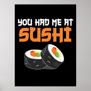 Poster Vous M'Avez Eu Au Sushi - Amateurs De Sushi