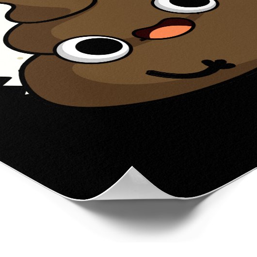 Poster Vous Me Complétez Funny Poop Pun Dark BG (Coin)