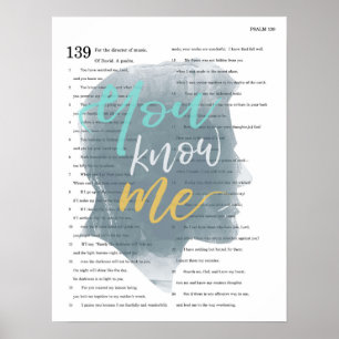Poster Vous me connaissez, le psaume 139, silhouette