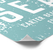 Poster Vous, moi et la mer Maison de plage personnalisée  (Coin)