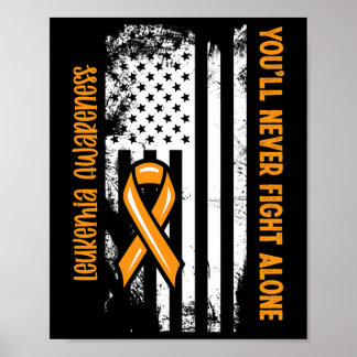 Poster Vous ne combattrez jamais seul Cancer du sang Leuc