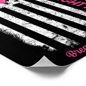 Poster Vous ne combattrez jamais seul Drapeau Pink Cancer (Coin)
