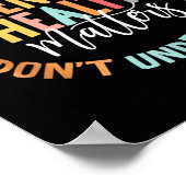 Poster Vous Ne Comprenez Pas La Sensibilisation À La Sant (Coin)