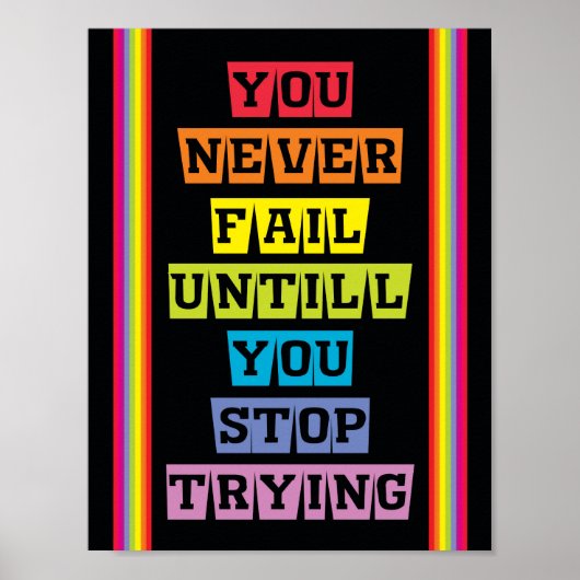 Poster "Vous ne manquerez jamais jusqu'à ce que vous arrê (Devant)