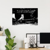 Poster Vous n'êtes pas l'unique/support (Bureau à domicile)