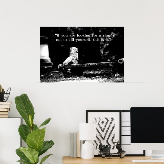 Poster Vous n'êtes pas l'unique/support (Bureau à domicile)