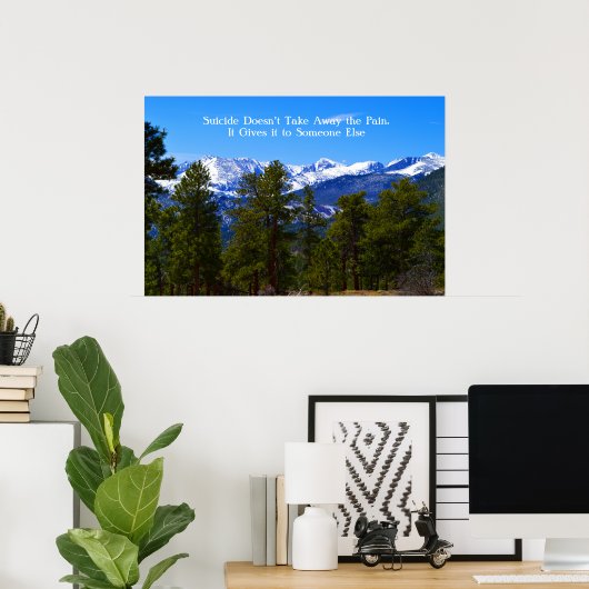 Poster Vous n'êtes pas l'unique/support (Bureau à domicile)