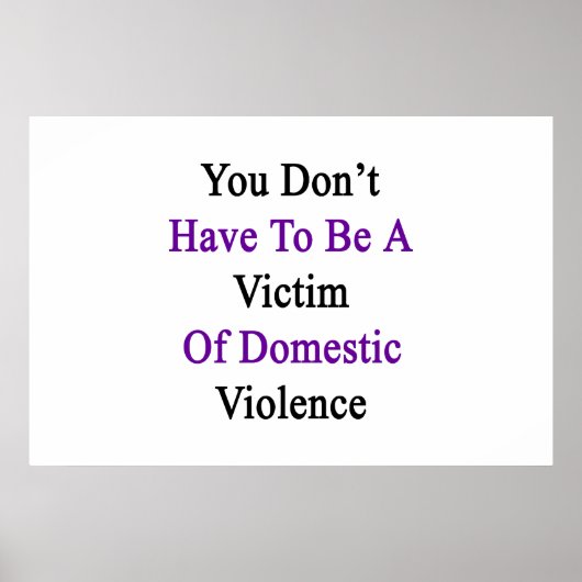 Poster Vous n'êtes pas obligé d'être victime de violence (Devant)