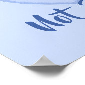 Poster "Vous n'êtes pas seul" Bleu Coeur Imprimer (Coin)