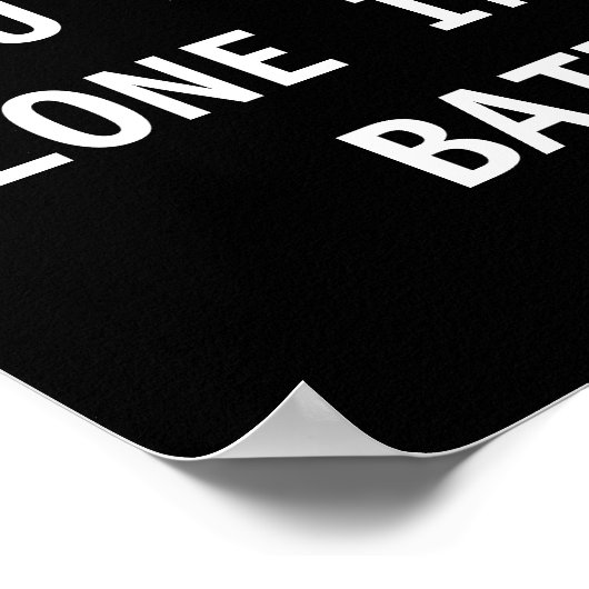 Poster Vous N'Êtes Pas Seul Dans Votre Combat (Coin)