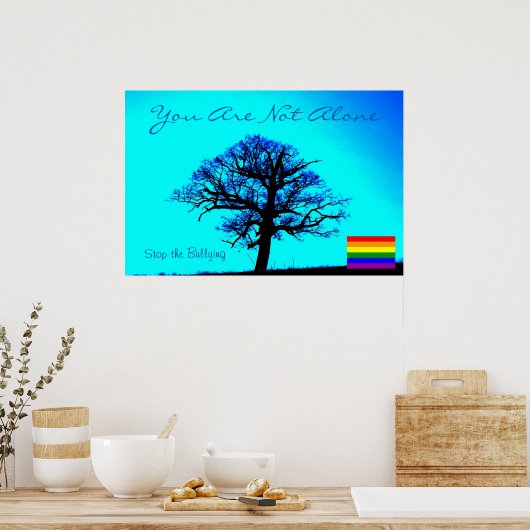 Poster Vous n'êtes pas seul/LGBT (Cuisine)