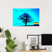 Poster Vous n'êtes pas seul/LGBT (Bureau à domicile)