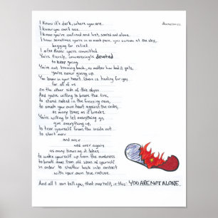 Poster Vous N'Êtes Pas Seule