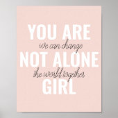 Poster Vous N'Êtes Pas Une Seule Fille Citation De Motiva (Devant)