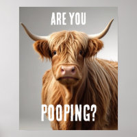 Vous Poopez Funny Highland Toilettes de vache Sall