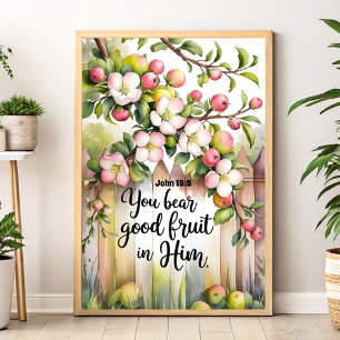 Poster Vous Portez De Bons Fruits En Lui Art Mur Chrétien