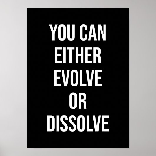 Poster Vous pouvez évoluer ou se dissoudre, Gym, Hustle S (Devant)