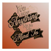 Poster Vous Pouvez Faire N'Importe Quoi Citer Terracotta  (Devant)