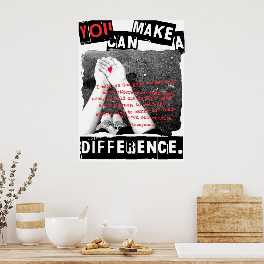 Poster Vous pouvez faire une différence (Cuisine)