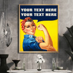 Poster Vous Pouvez Le Faire Rosie Le Féministe Riveter<br><div class="desc">You Can Do It American Propaganda Custom Poster - Cette affiche sensationnelle a un design basé sur l'uber cool "We Can Do It!" Affiche de propagande américaine. Associé à Rosie le Riveter, qui a contribué au mouvement des femmes dans la main-d'oeuvre industrielle rémunérée pendant la Seconde Guerre mondiale. Cette image...</div>