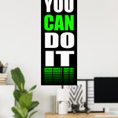 Poster Vous pouvez le faire (vert) Motivationnelle (Bureau à domicile)