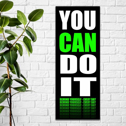 Poster Vous pouvez le faire (vert) Motivationnelle