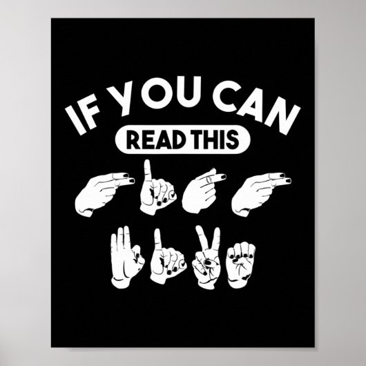 Poster Vous Pouvez Lire Ce "High Five". Sensibilisation à (Devant)