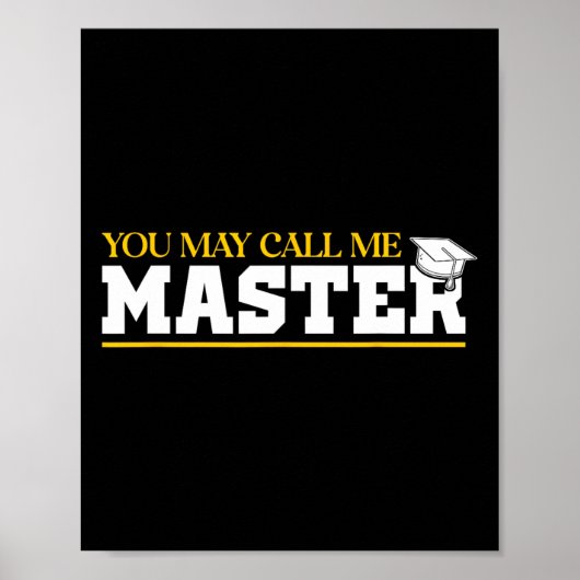 Poster Vous Pouvez M'Appeler Master 2025 Masters Diplôme (Devant)