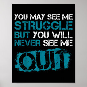 Poster Vous pouvez me voir lutter mais vous ne me verrez