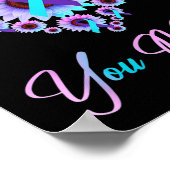 Poster Vous Prévention du suicide Turquoise Sensibilisati (Coin)