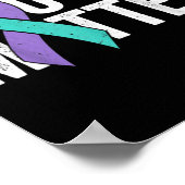 Poster Vous Problème Prévention Suicide Turquoise Purple (Coin)