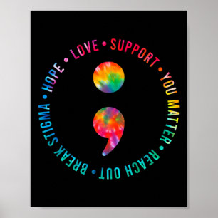 Poster Vous Problème Semicolon Prévention Suicide Sensibi