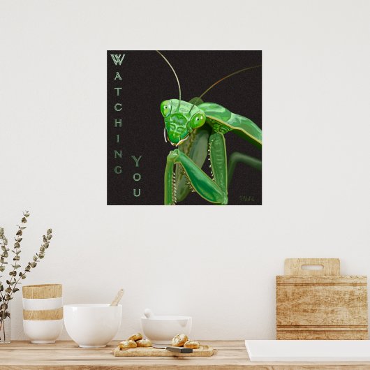 Poster Vous regarder - Version verte (Cuisine)