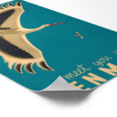 Poster Vous rencontrer à Danemark Voyage Vintage (Coin)