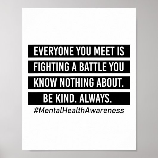 Poster Vous Rencontrez Combattre Un Soutien En Santé Ment (Devant)