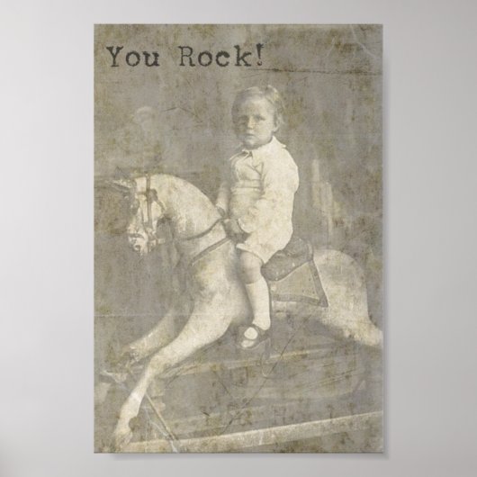 Poster Vous, Rock ! Cheval enfant et Rocking (Devant)