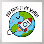Poster Vous Rock-et-My World Funny Rocket Pun (Devant)